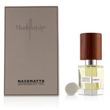 Elegant 30ml bottle of Nasomatto Nudiflorum Extrait, a captivating unisex perfume with jasmine and leather notes.