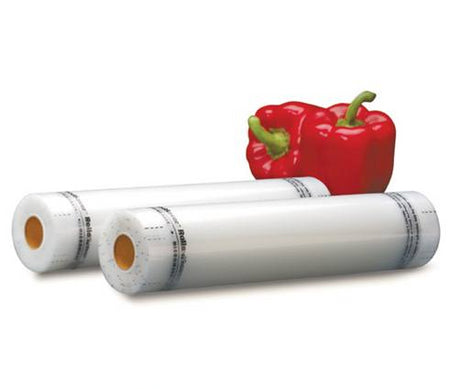 FoodSaver 28cm Double Roll for custom food storage, compatible with all FoodSaver appliances, ideal for sealing freshness.