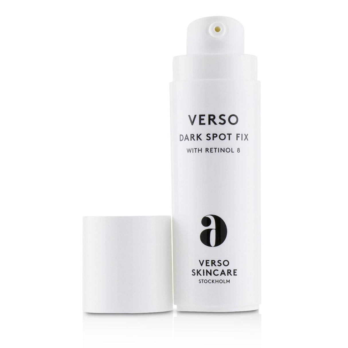 VERSO Dark Spot Fix 15ml: a powerful serum with Retinol 8 and Hyaluronic Acid to reduce dark spots and enhance skin tone.