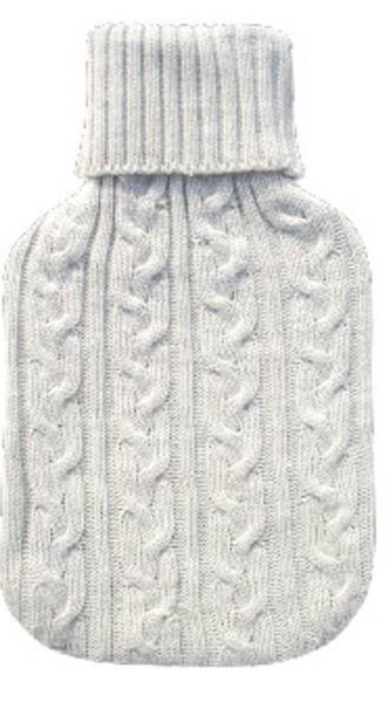 Knit Hot Water Bottle Cover - Grey