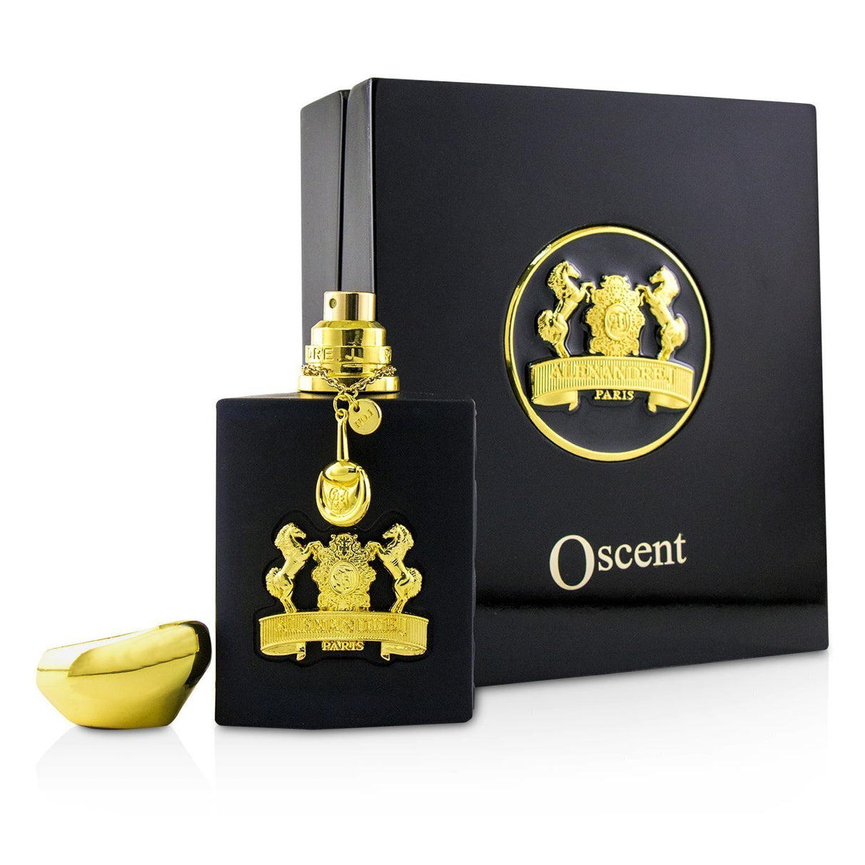 Elegant 100ml Alexandre. J Oscent Black Eau De Parfum, featuring spicy, woody notes for a sophisticated scent experience.