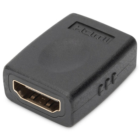 Ednet HDMI Type A joiner adapter for seamless 4K and 3D connectivity, enhancing AV setups with built-in Ethernet.