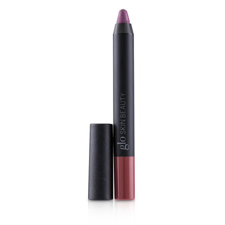 Glo Skin Beauty Suede Matte Lip Crayon in #Demure, a moisturizing, velvety finish lip color with built-in sharpener.