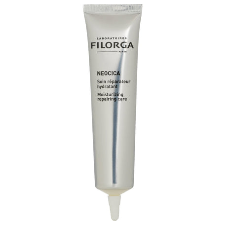 Filorga Neocica cream in 40ml offers soothing hydration for damaged skin post-procedure with a lightweight, non-oily texture.