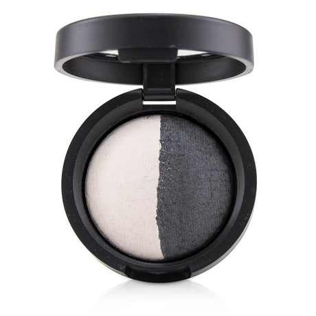 Laura Geller Baked Color Intense Shadow Duo in #Marble/Midnight, featuring two richly pigmented, shimmery eyeshadows.