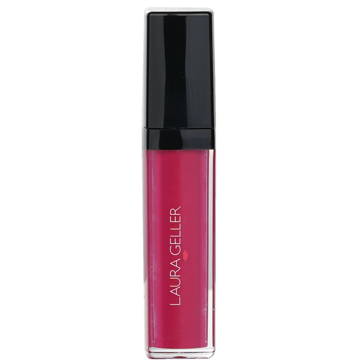 Laura Geller's Cherry Sorbet Liquid Lipstick, 6ml, delivers vibrant color with a weightless, semi-matte finish and Vitamin E hydration.