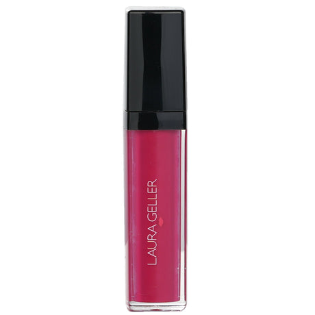 Laura Geller's Cherry Sorbet Liquid Lipstick, 6ml, delivers vibrant color with a weightless, semi-matte finish and Vitamin E hydration.