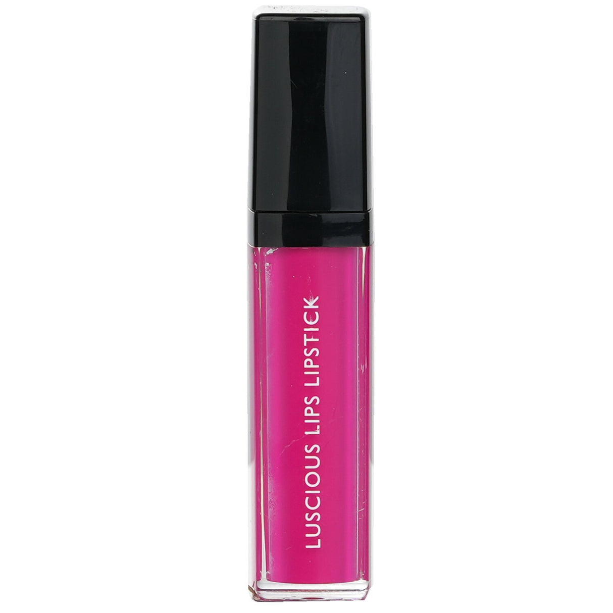 Vibrant Fuchsia Fever liquid lipstick by Laura Geller in a 6ml tube, offers rich color and a comfortable semi-matte finish.