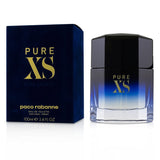 Paco Rabanne Pure XS Eau De Toilette 100ml; an alluring men's fragrance with spicy ginger, creamy vanilla, and warm myrrh notes.