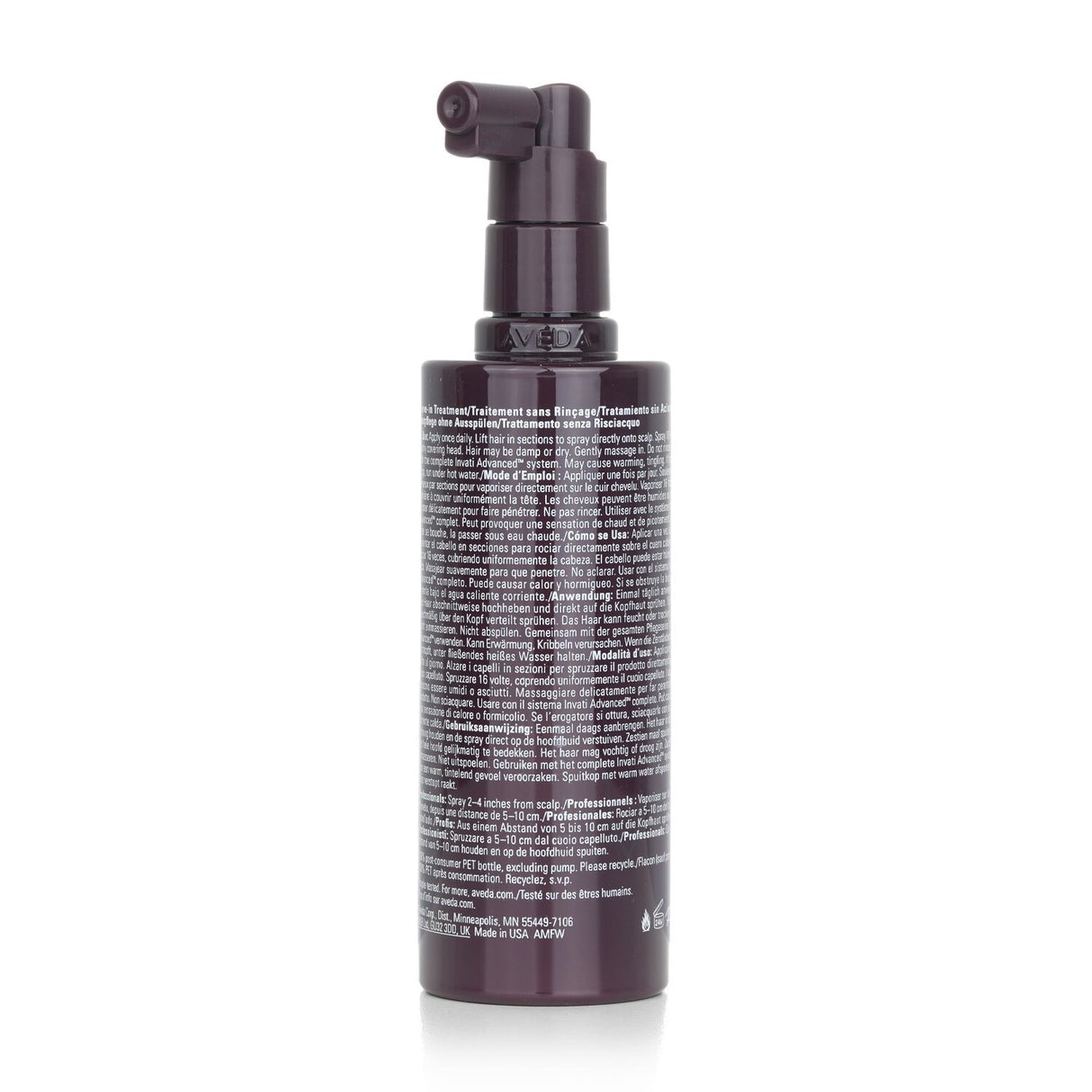 Aveda Invati Advanced Scalp Revitalizer in 150ml for thinning hair, featuring tangerine peel and Japanese knotweed for fuller hair.