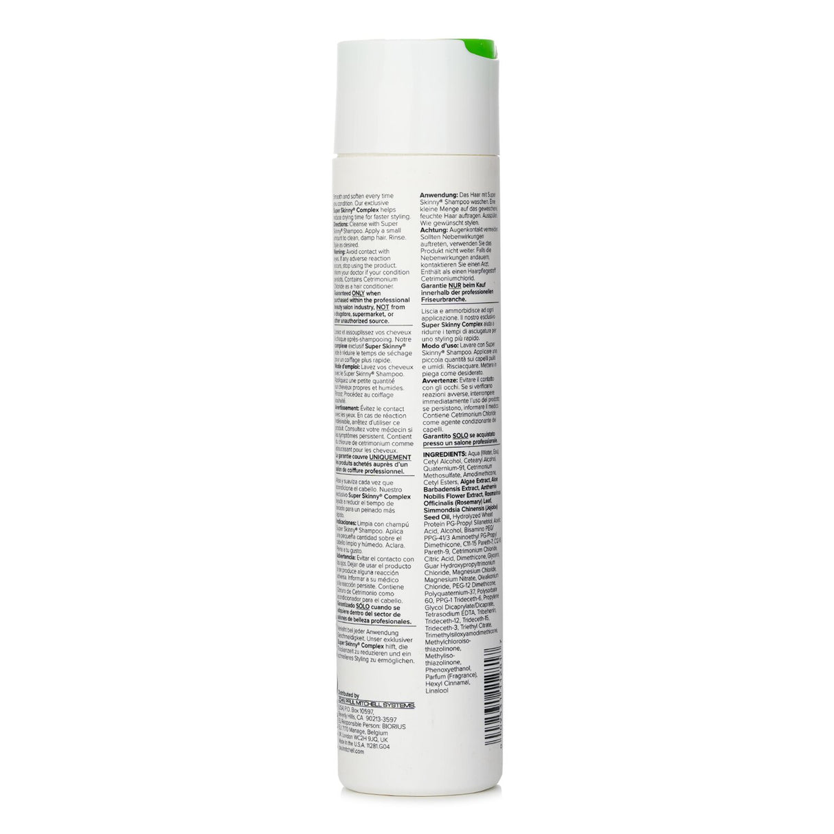 Paul Mitchell Super Skinny Conditioner in a 300ml bottle, designed to soften hair texture and prevent damage, promoting shine and smoothness.