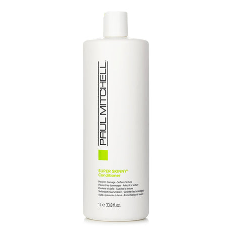 Paul Mitchell Super Skinny Conditioner in a 1000ml bottle, designed to soften, repair, and protect all hair types from damage.