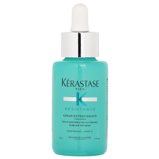 Kerastase Resistance Serum Extenioniste 50ml for stronger, healthier hair, enriched with Ceramide and Creatine for scalp care.