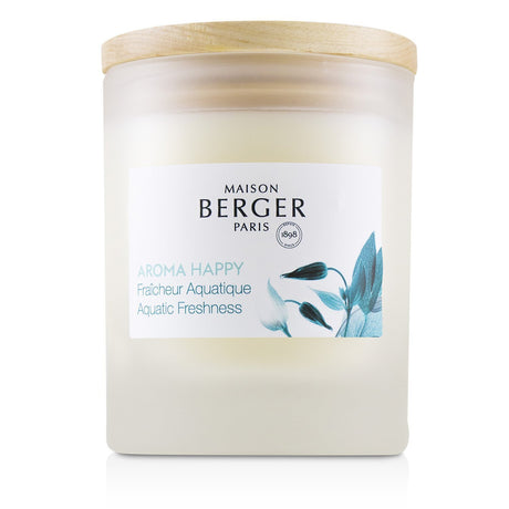 Frosted glass candle with clove essential oil, offering a fresh floral fragrance for a joyful ambiance, burns for 35 hours.