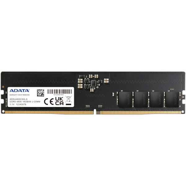 Adata 8GB DDR5-4800 RAM DIMM in sleek Tungsten Grey, offering high-speed performance and a lifetime warranty for desktops.