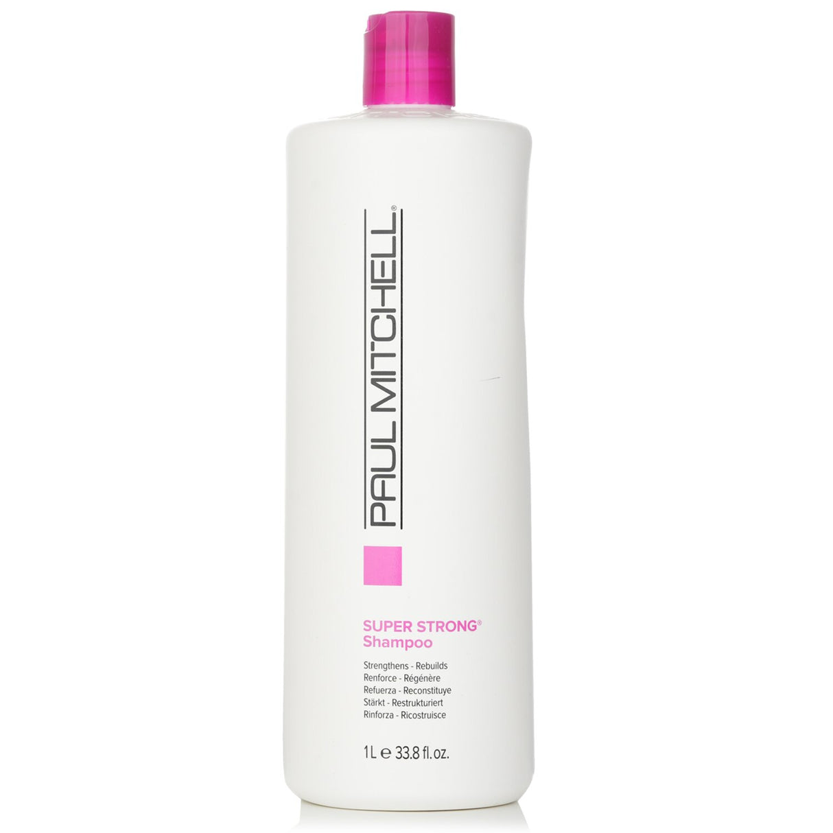 Paul Mitchell Super Strong Shampoo in a 1000ml bottle, designed to strengthen and rebuild damaged hair for vibrant, healthy locks.