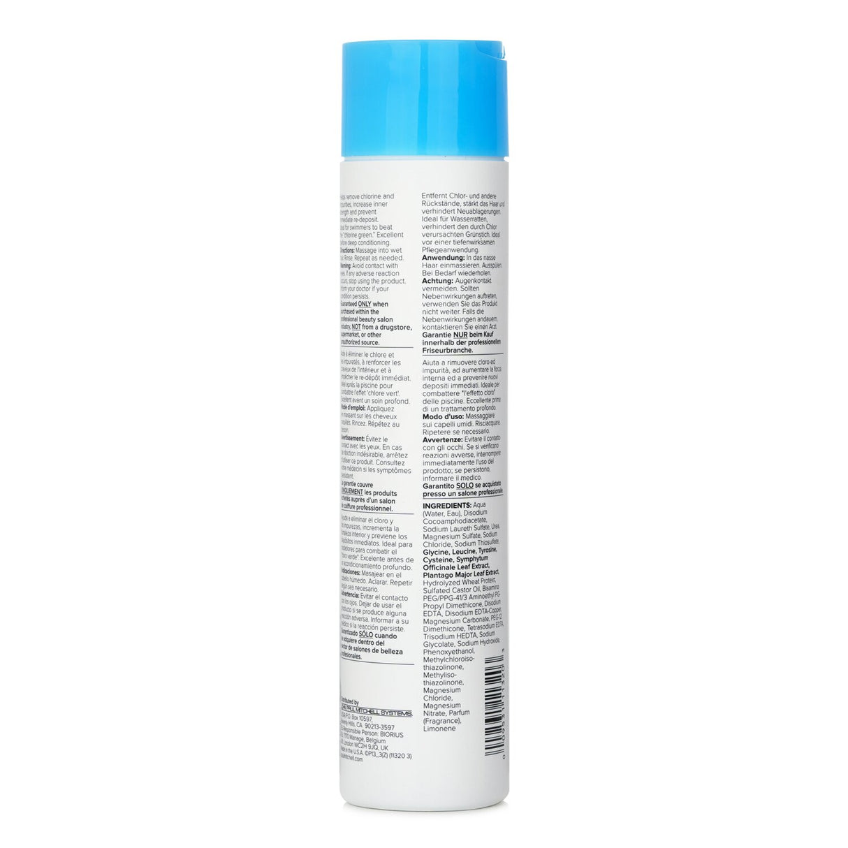 Paul Mitchell Shampoo Three, a clarifying shampoo that removes chlorine and impurities, leaves hair clean and revitalized.