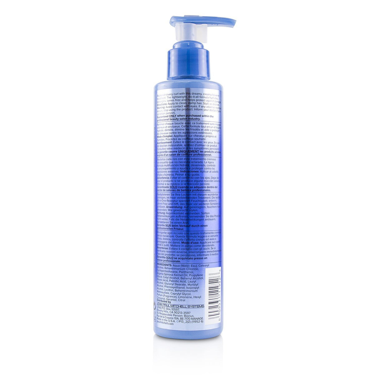 Lightweight leave-in treatment that hydrates curls, controls frizz, and enhances manageability for vibrant, sleek styles.