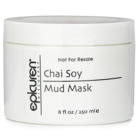 Epicuren Chai Soy Mud Mask in salon size, designed for oily skin with natural bentonite and kaolin for detoxifying and oil absorption.