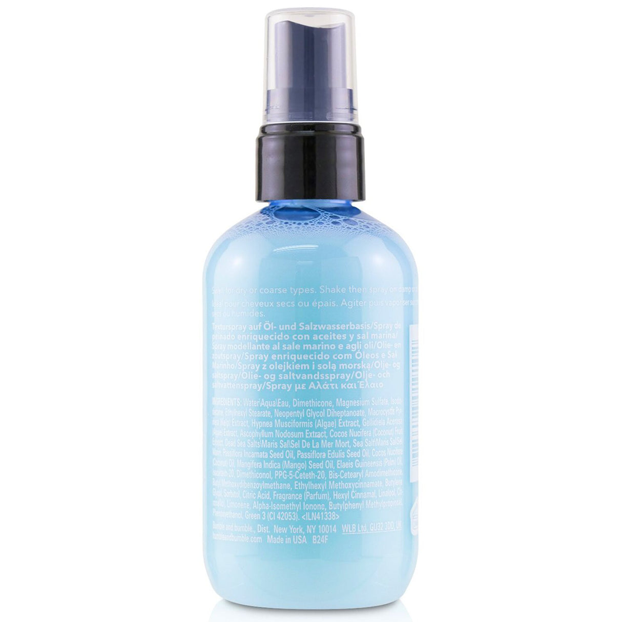 Oil and salt-infused spray for soft, beachy waves with shine; enriched with tropical oils and UV protection.