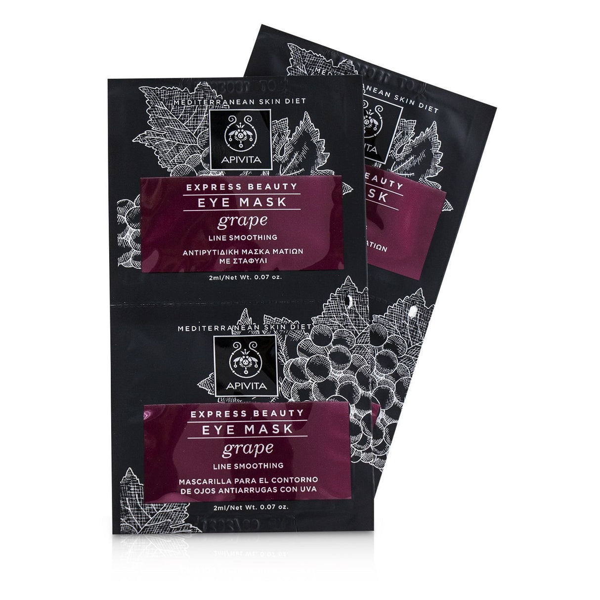 Apivita - Express Beauty Eye Mask with Grape (Line Smoothing)  - 6x(2x2ml)