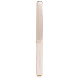 Retractable lip brush in elegant rose gold for precise application, compact design, durable Tylon nylon, and easy to clean.