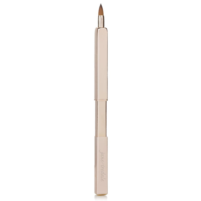 Retractable lip brush in rose gold for precise lip application, crafted from durable Tylon nylon, ideal for touch-ups.