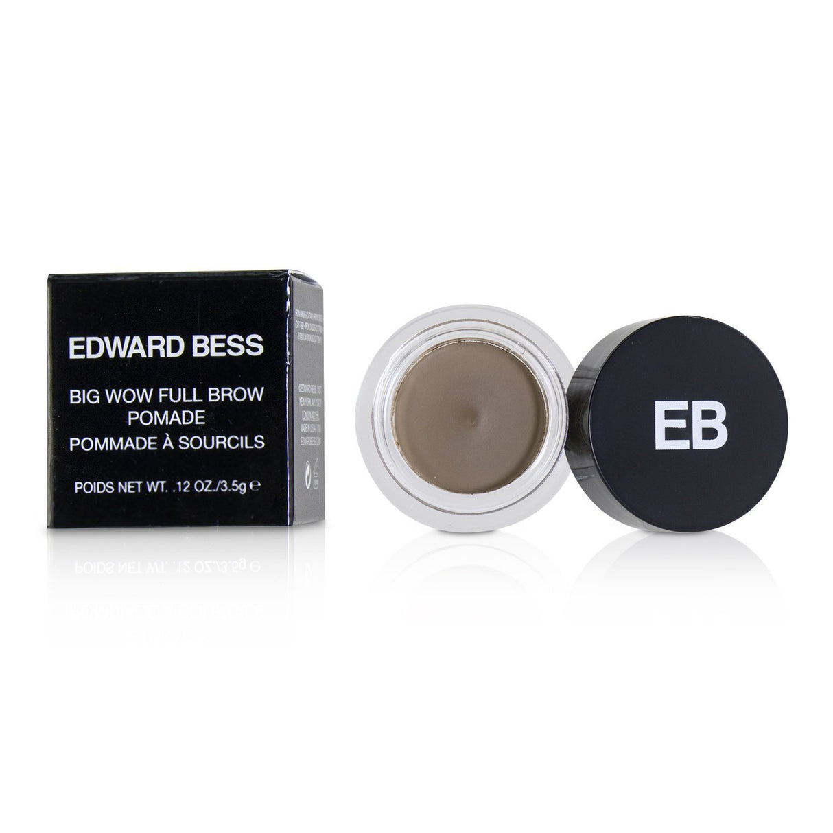 Edward Bess Big Wow Full Brow Pomade in Light Taupe, a luxurious gel for fuller, defined brows with long-lasting hold.