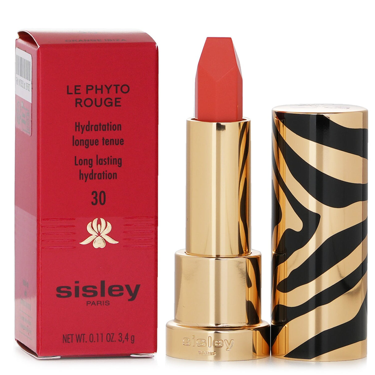 Sisley Le Phyto Rouge Long Lasting Hydration Lipstick - # 30 Orange Ibiza 3.4g/0