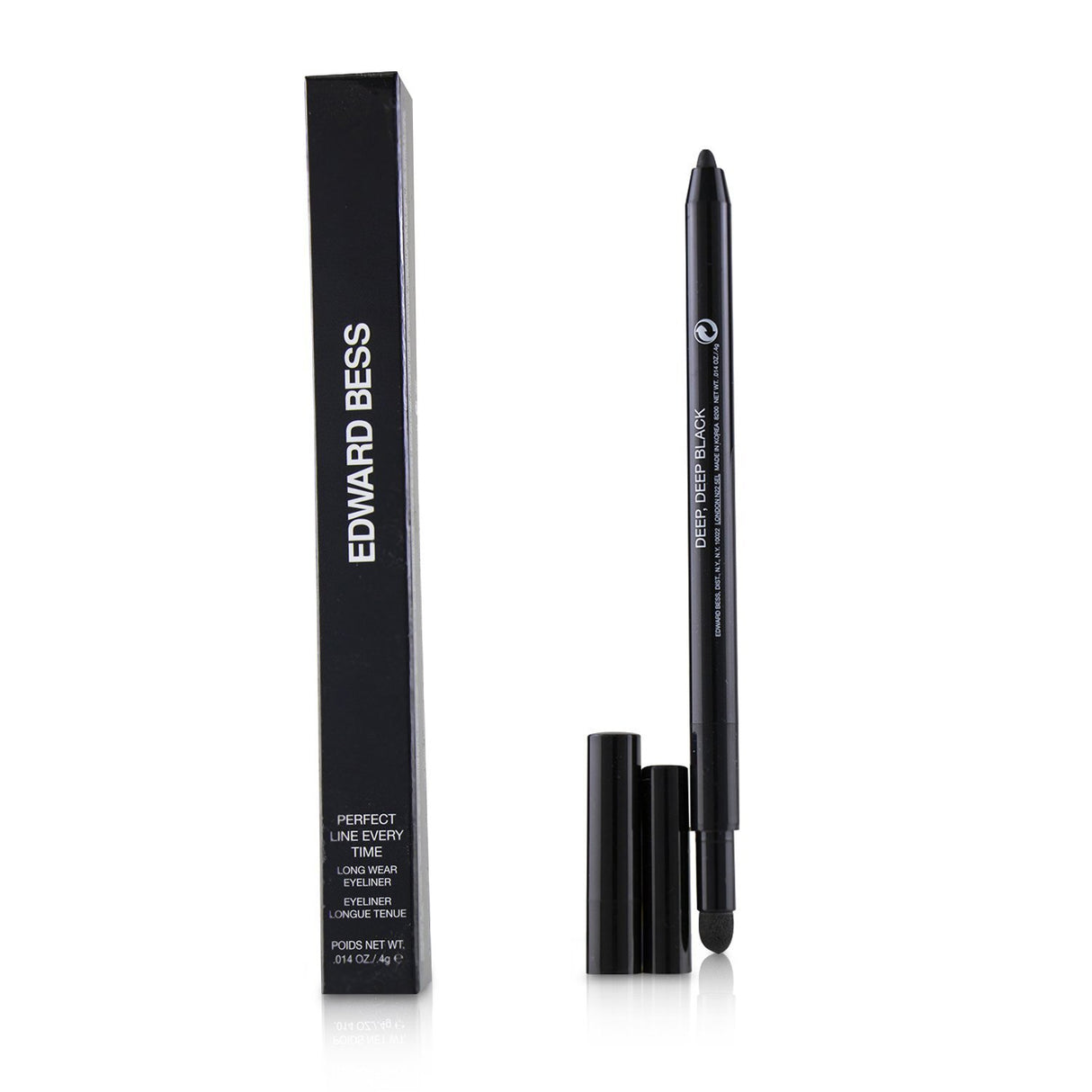 Edward Bess Deep Black Eyeliner in gel crayon form for precise lines, velvety smooth application, and all-day wear.