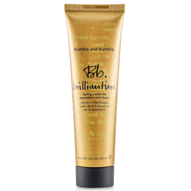 Bumble and Bumble Bb. Brilliantine Styling Creme, a 60ml oil-based cream for separation, shine, and smooth elegance for all hair types.