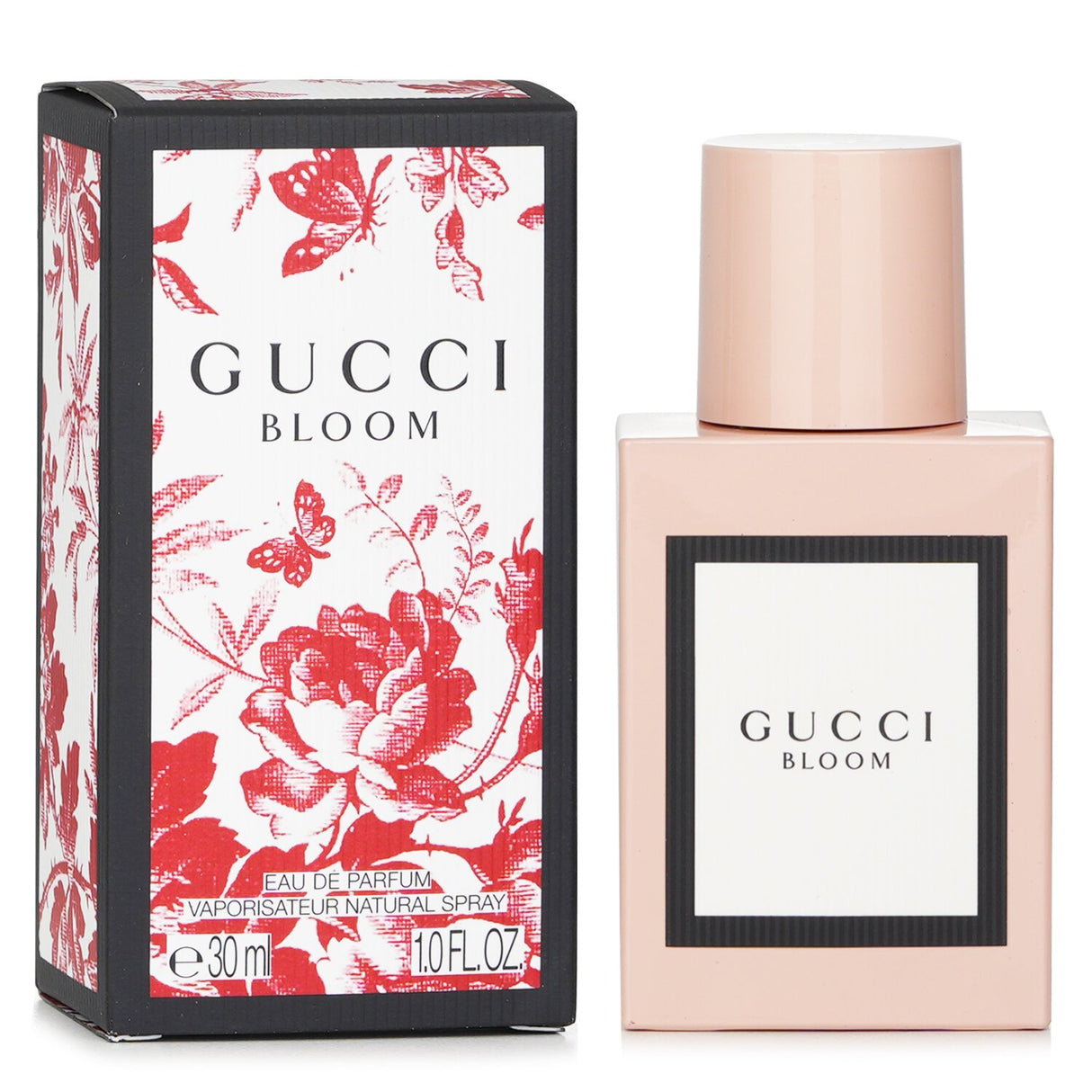 Gucci Bloom Eau De Parfum Spray 30ml, a sophisticated floral fragrance with notes of orange, tuberose, and sandalwood.