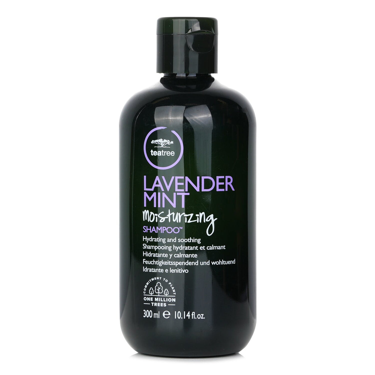 Moisturizing shampoo for dry hair, infused with lavender, tea tree oil, and mint for a soothing, invigorating experience.