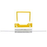 Avery Clip File Fastener in yellow, 100 pack, designed for secure organization of documents with expanding tube clips.