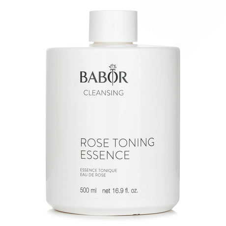 Alcohol-free rose toner with calming extracts, refreshing and clarifying for all skin types in a 500ml salon size.