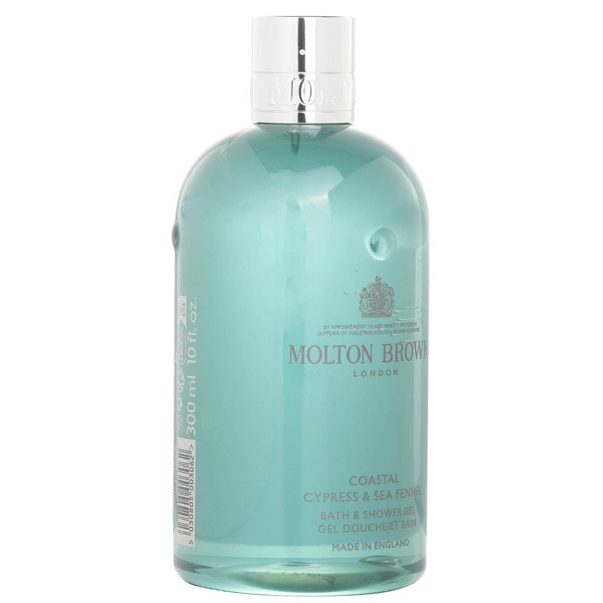 Luxurious 300ml bath & shower gel infused with coastal cypress and sea fennel for a refreshing cleanse and invigorating scent.