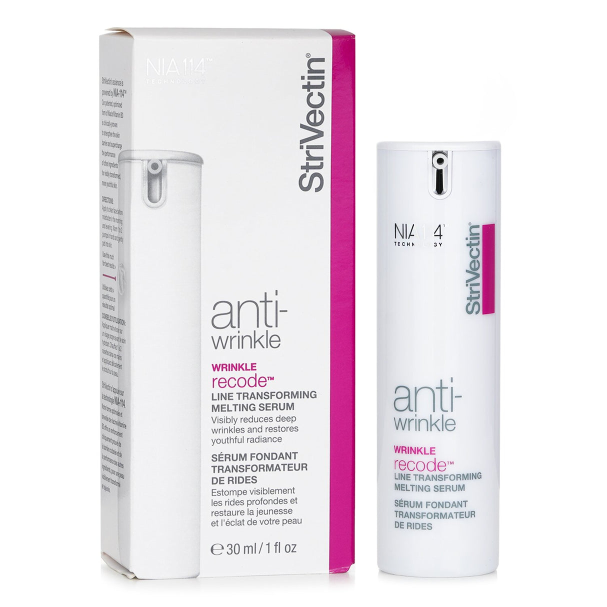 StriVectin Anti-Wrinkle Melting Serum in 30ml, targeting wrinkles with BioRecode Technology for youthful, radiant skin.