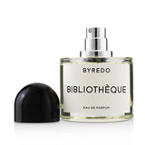 Byredo Bibliotheque Eau De Parfum 50ml, a captivating floral-woody fragrance with notes of peach, peony, leather, and musk.