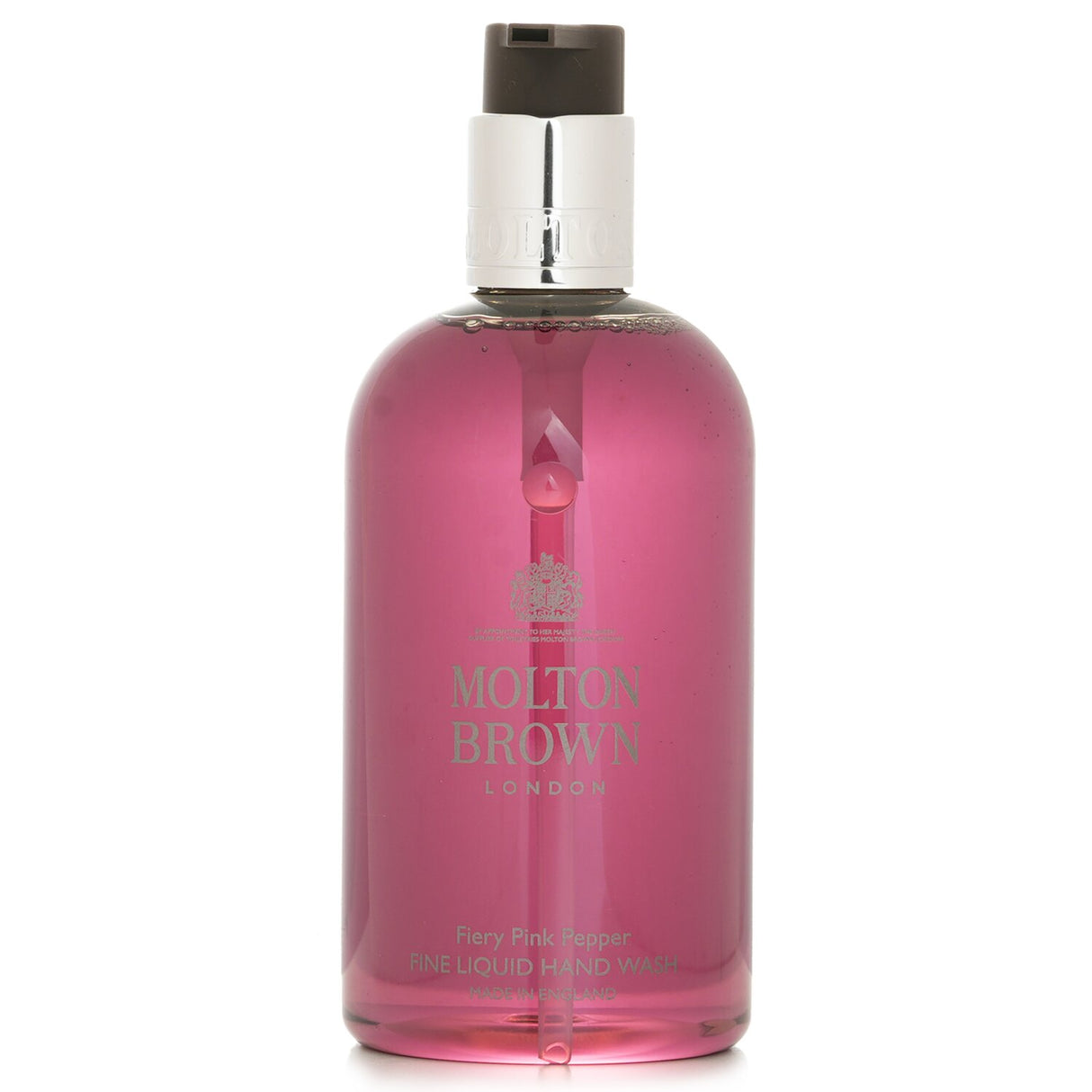 Luxurious Molton Brown Fiery Pink Pepper hand wash in 300ml for a scented, refreshing cleansing experience.