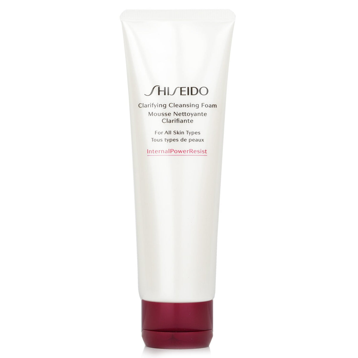 Shiseido Defend Beauty Cleansing Foam in 125ml, a creamy facial wash that gently purifies and hydrates all skin types.