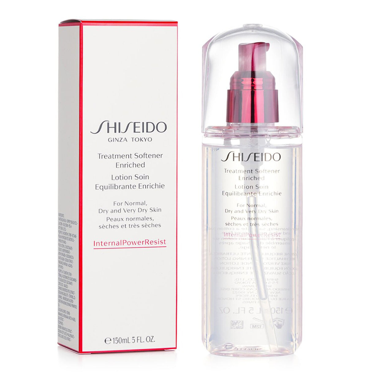 Shiseido Defend Beauty Treatment Softener Enriched, 150ml; luxurious lotion for 24-hour hydration and skin resilience.