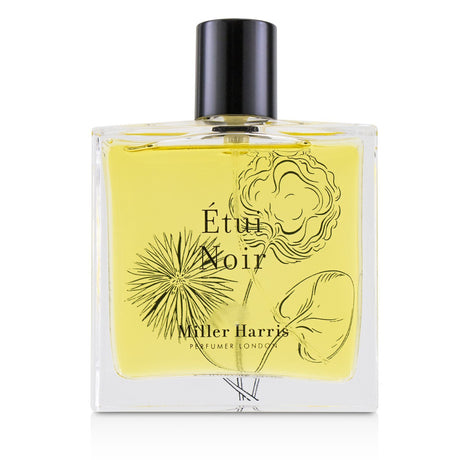 Miller Harris Etui Noir Eau De Parfum 100ml, a luxurious fruity leather scent for all, featuring bergamot, incense, and vetiver notes.