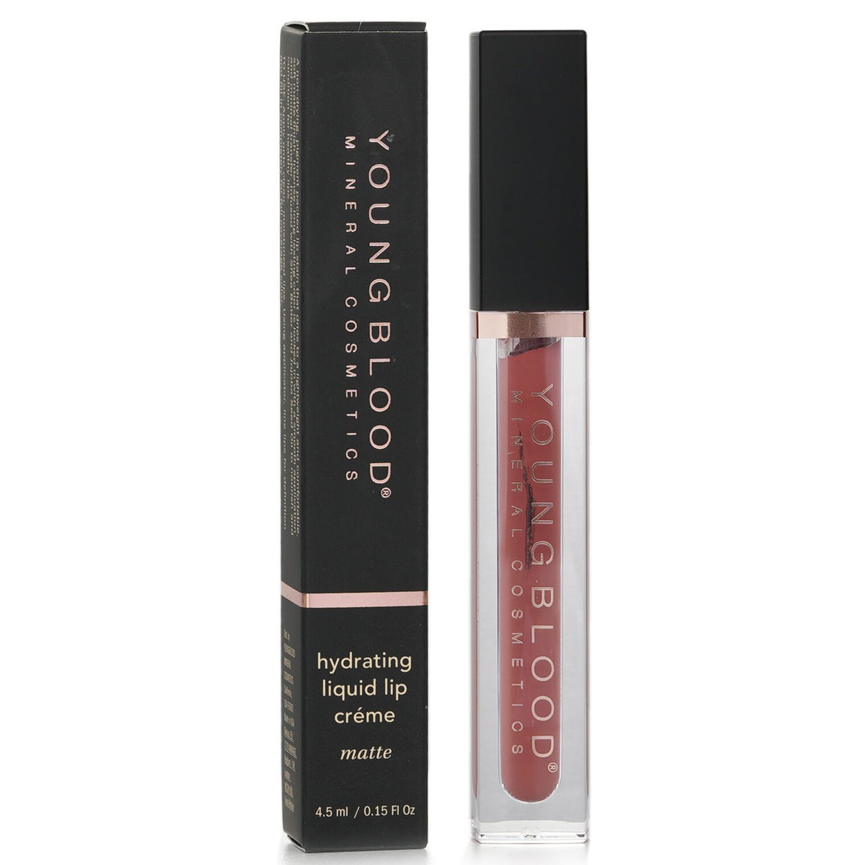 Youngblood #Chic Hydrating Liquid Lip Creme in matte finish, featuring vegan formula with Shea Butter for soft, nourished lips.