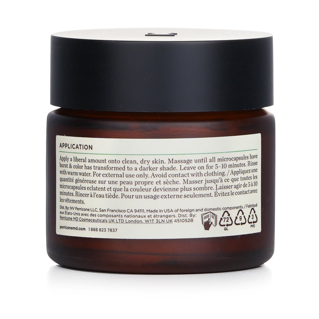 Perricone MD Chlorophyll Detox Mask in 59ml, a gel-to-clay treatment for oily skin that reduces pores and enhances firmness.