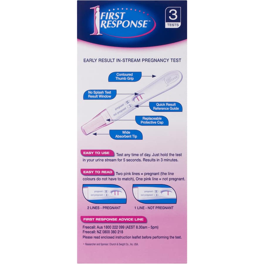First Response Pregnancy Test Kit Instream 3pack