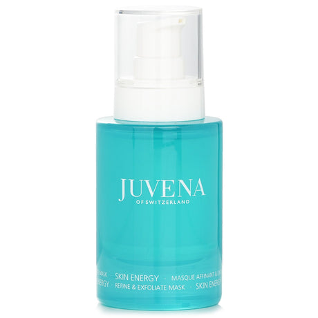 Juvena Skin Energy Exfoliate Mask in a 50ml gel tube, formulated with natural fruit acids for a refreshed, radiant complexion.