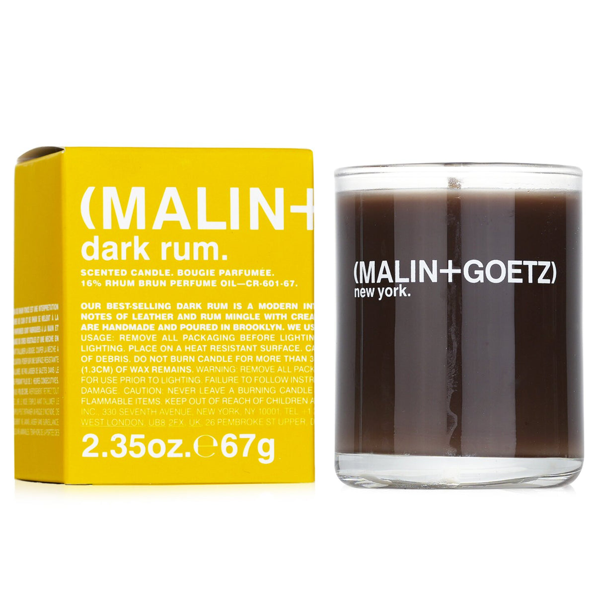 MALIN+GOETZ - Scented Candle - Dark Rum  - 67g/2.35oz