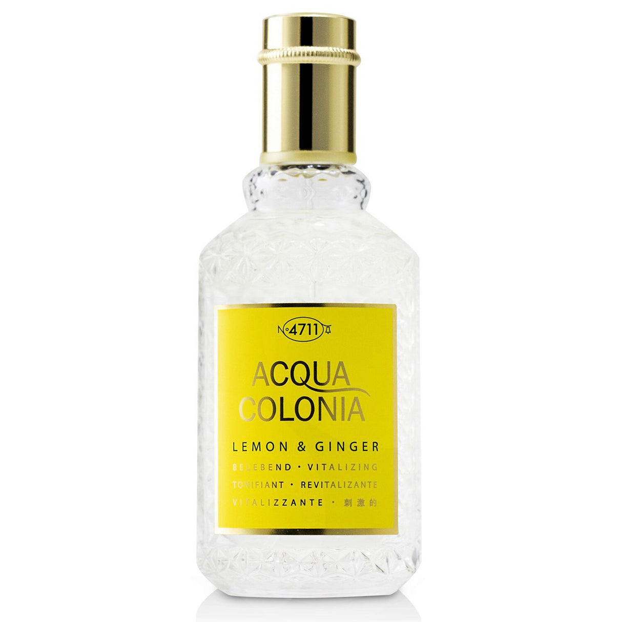 4711 Acqua Colonia Lemon & Ginger Eau De Cologne in a 50ml bottle, offering a refreshing, uplifting citrus scent for all.