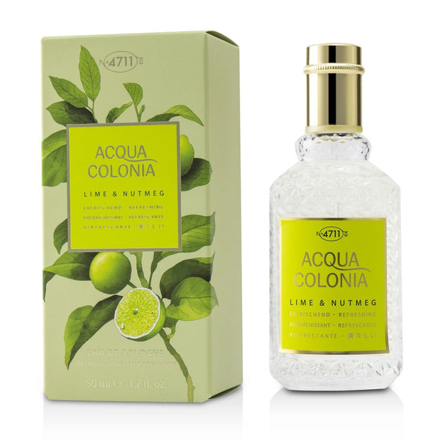 Eau de Cologne spray featuring zesty lime and warm nutmeg notes, perfect for refreshing spring and summer wear.