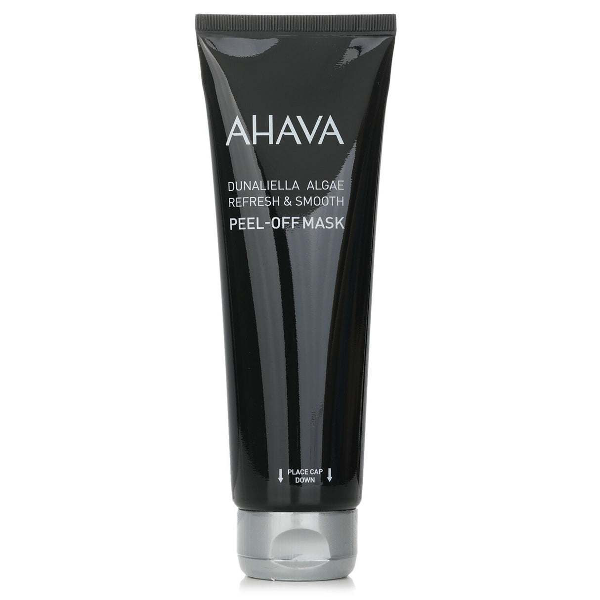 Ahava peel-off mask with Dunaliella algae revitalizes skin, reduces fine lines, and eliminates impurities for a fresh complexion.